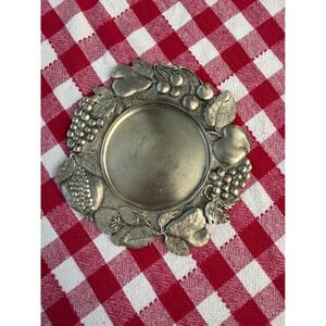 WILLIAMS SONOMA Pewter Wine Coaster Plate Candle Holder ETAIN ZINN Made Italy